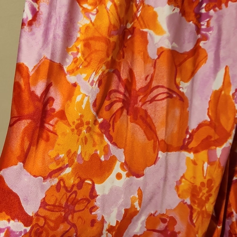❤️ N NATORI FLORAL SATIN SLIP DRESS, SMALL - Picture 8 of 11